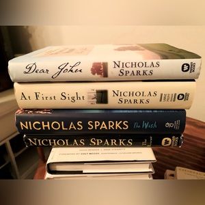 Lot of 4 Hardcover Books by Nicholas Sparks Random Mix Romance Novels